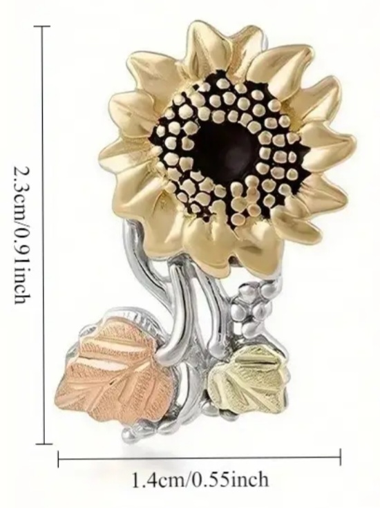 Vintage Sunflower Earings - Image 2